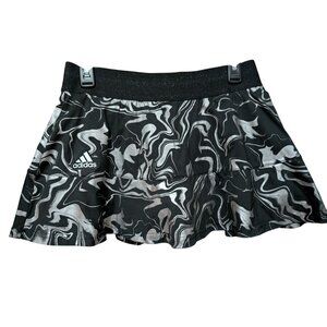Adidas Womens Tennis Skirt Aeroready Medium M Skort Black & Silver Abstract